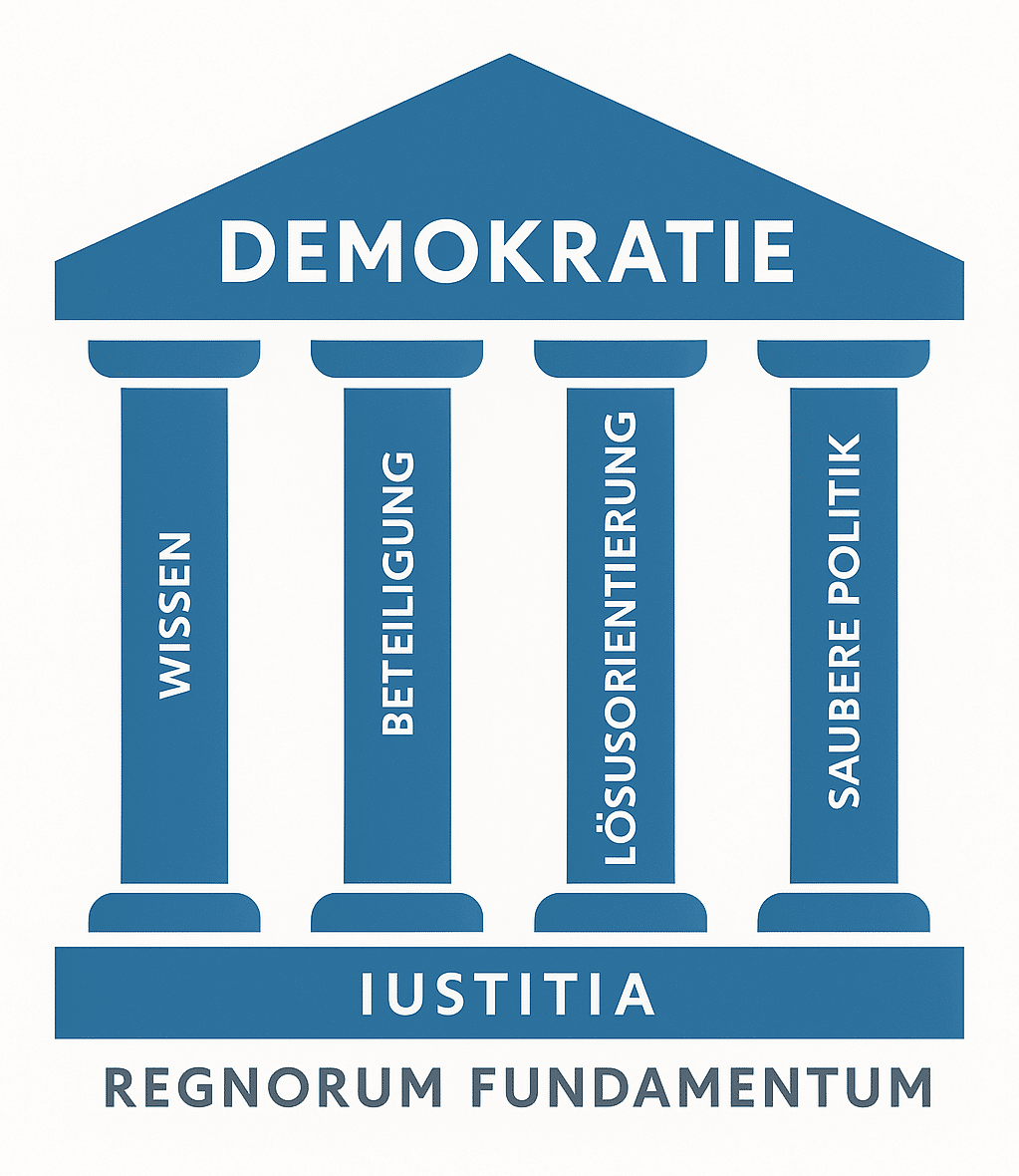 Demokratie 4 Säulen